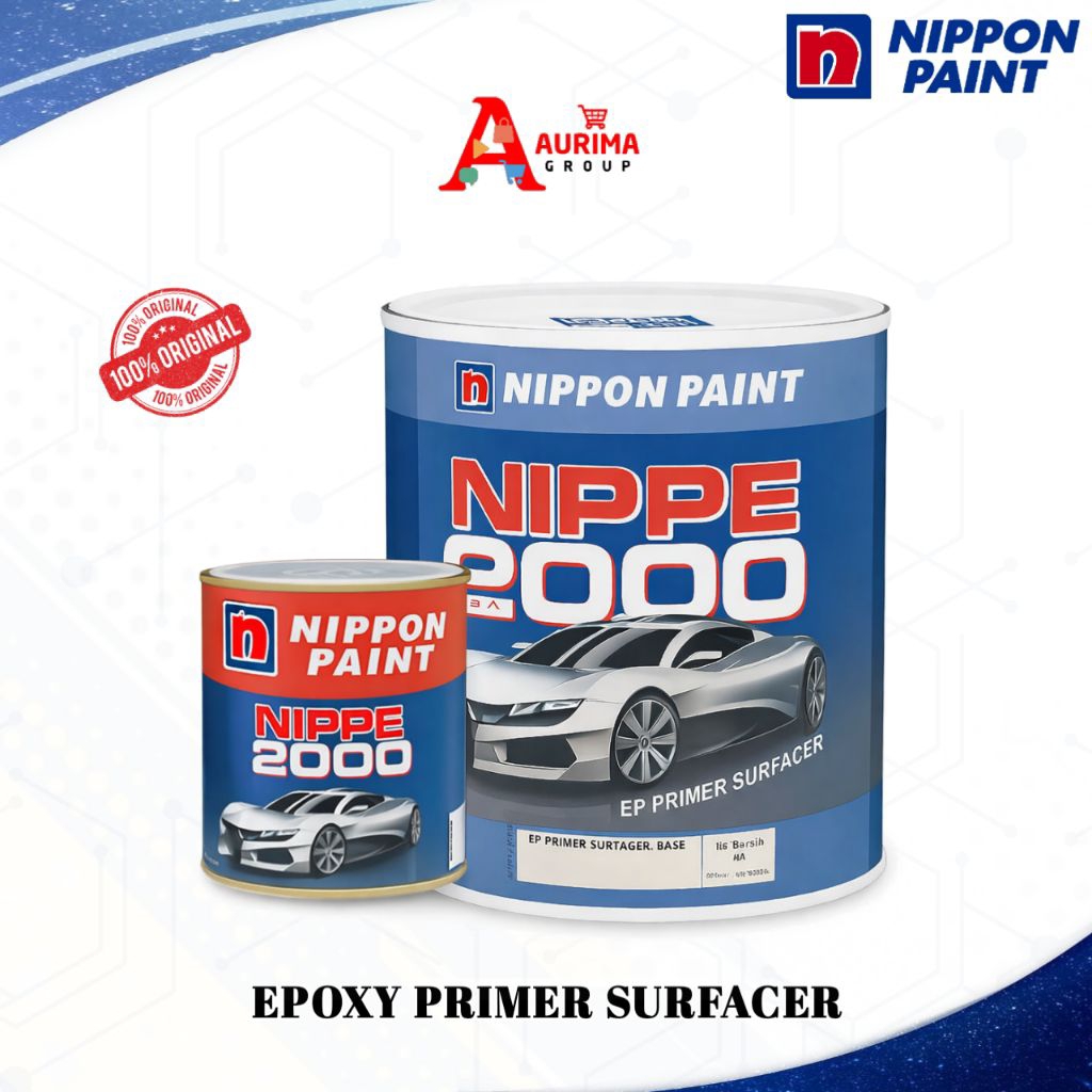 EPOXY NIPPE2000 2K PRIMER SURFACER 1LITER SET DAN 250ML SET NIPPON PAINT - CAT DASAR ANTI KARAT BERK