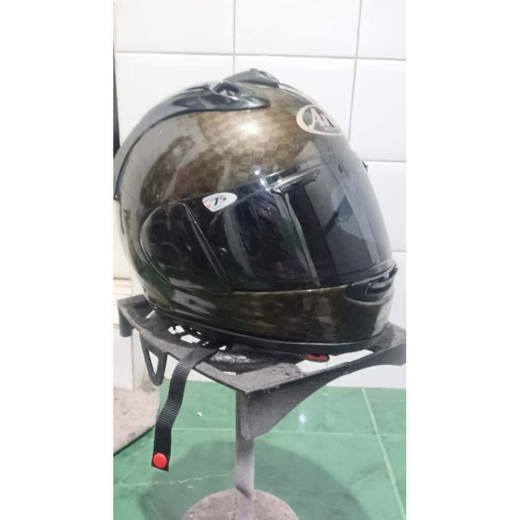 helm ala arai basic cetakan motif carbon celup