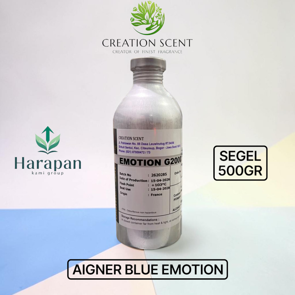 EMOTION BIBIT PARFUME AIGNER BLUE EMOTION BY CREATION SCENT SEGEL 500GR