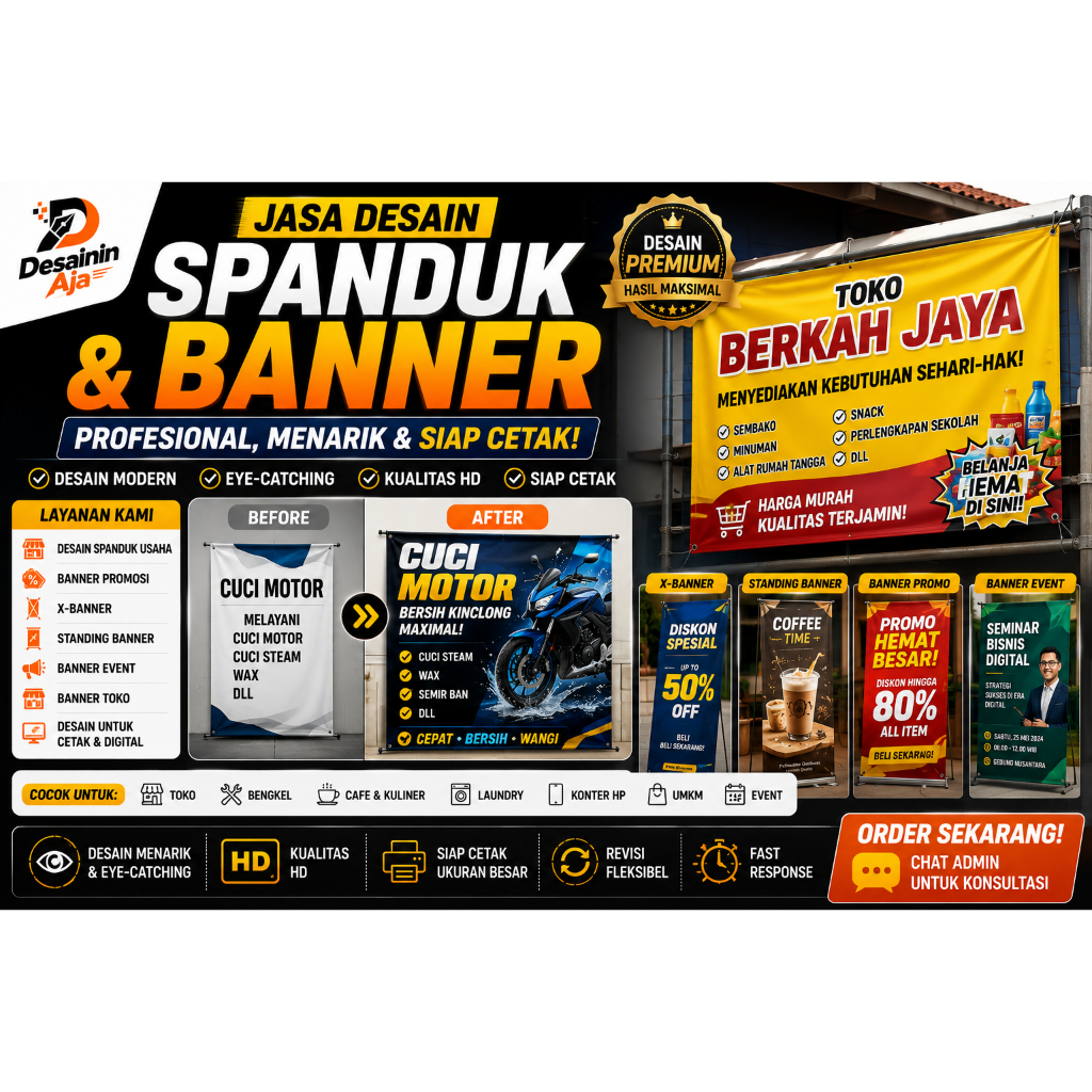 JASA DESAIN BANNER & BROSUR