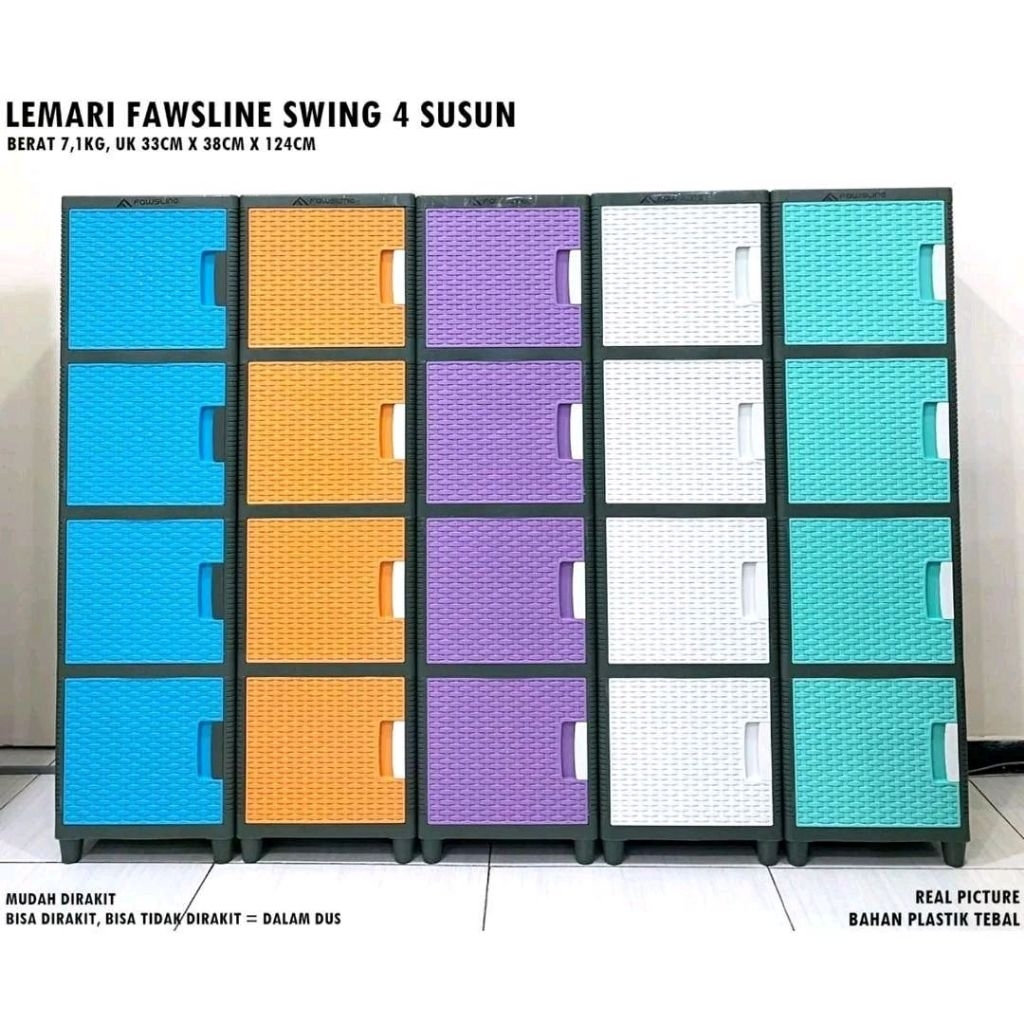 Lemari Minimalis Fawsline Swing Susun 4