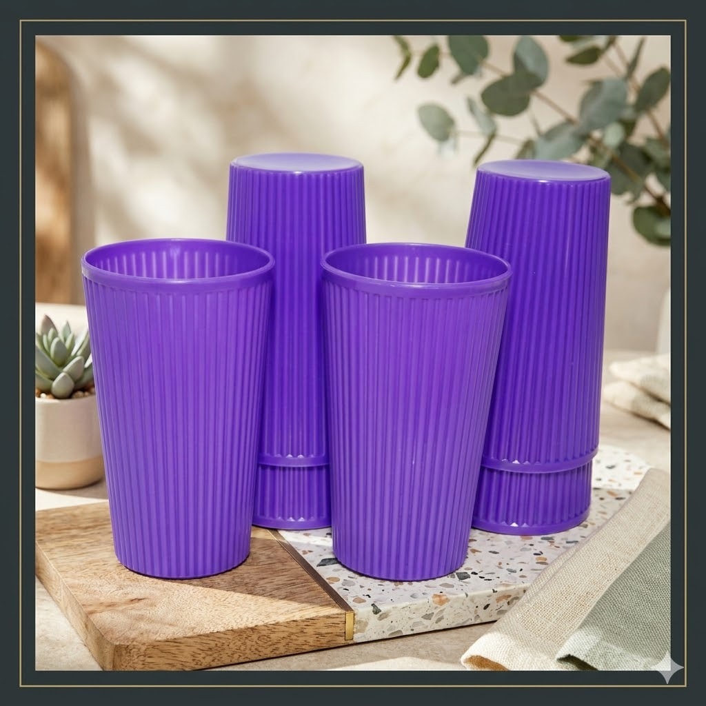 GELAS PLASTIK BAMBU 6 PCS