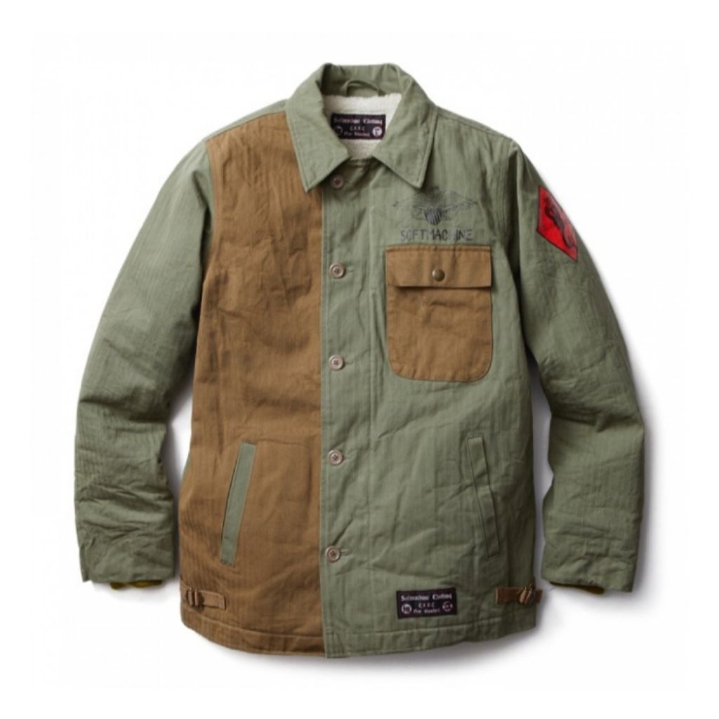 THE SOFT MACHINE HBT Canvas Type A.2 Deck Military Style Jacket JAPAN