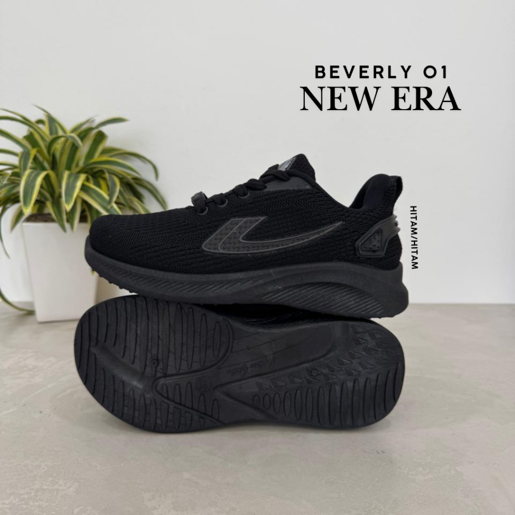 Sepatu Sekolah Dewasa Tali Hitam Beverly 01 NEW ERA