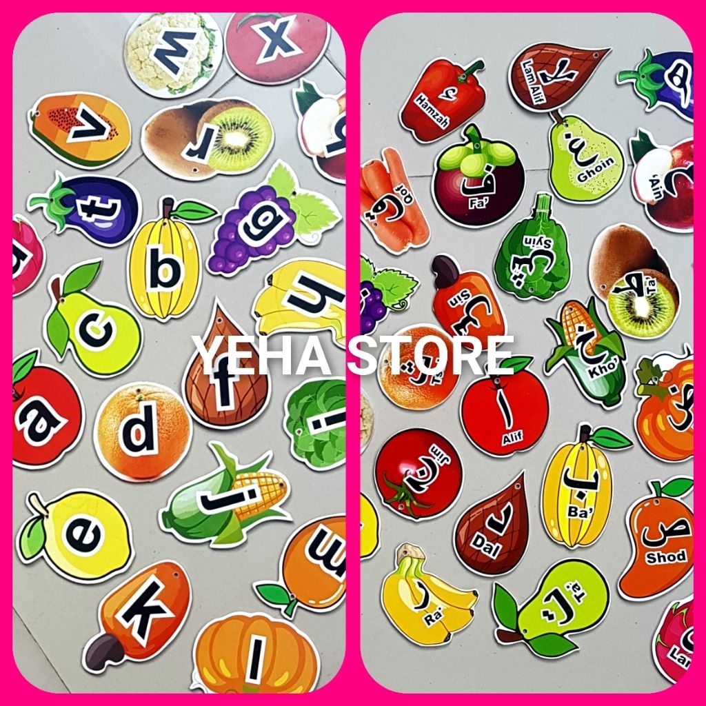Hiasan Dinding Abjad/Hiasan Dinding Hijaiyah/Hiasan Dinding Kelas/Hiasan Dinding Kamar Anak