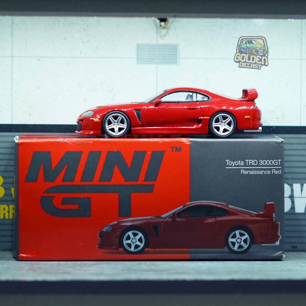 MINI GT TOYOTA SUPRA MK4 TRD 3000GT RENAISSANCE RED -  UNSEALED (GOOD CONDITION) RARE ITEM