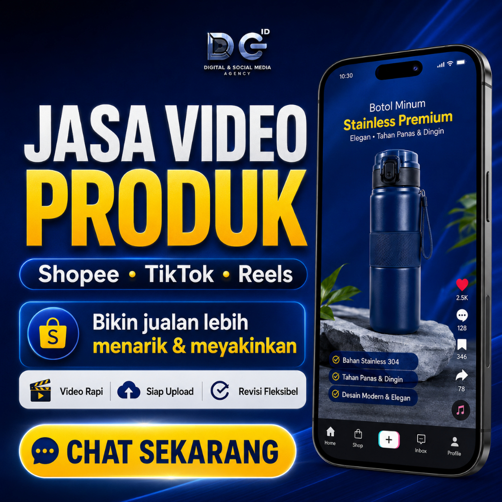 Jasa Video Produk Shopee TikTok Reels Profesional | Video Promosi Marketplace Siap Upload