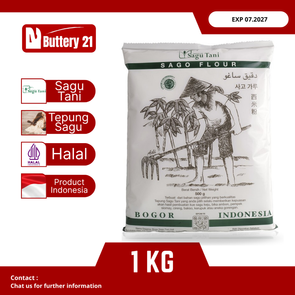 TEPUNG SAGU 1 KG/SAGU TANI/SAGO FLOUR/SAGU TEPUNG