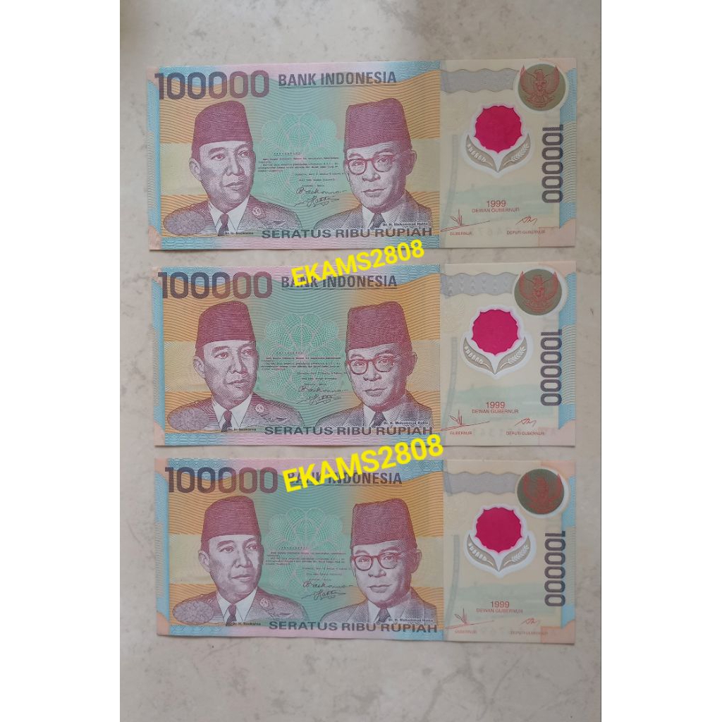 uang kuno 100 ribu polimer