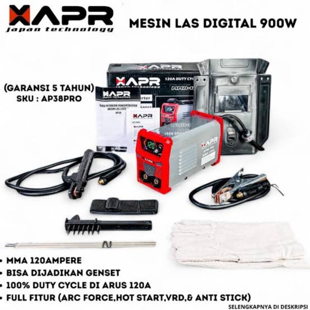 Mesin Las MMA 130 A 900 Watt APR AP 38 Pro