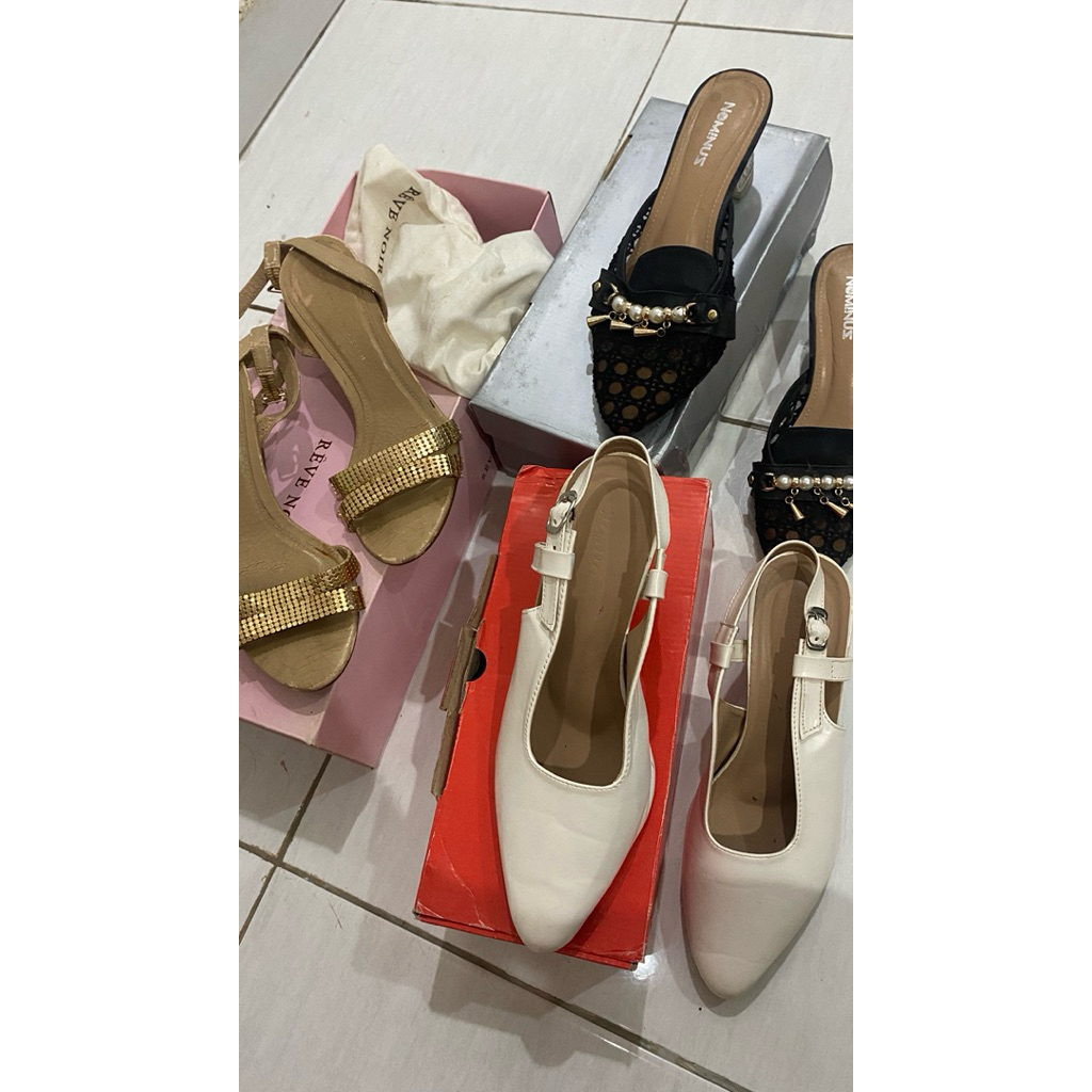PRELOVED DEWASA - SEPATU SANDAL *CK PESTA MULES HEELS FLATSHOES PESTA WANITA Preloved