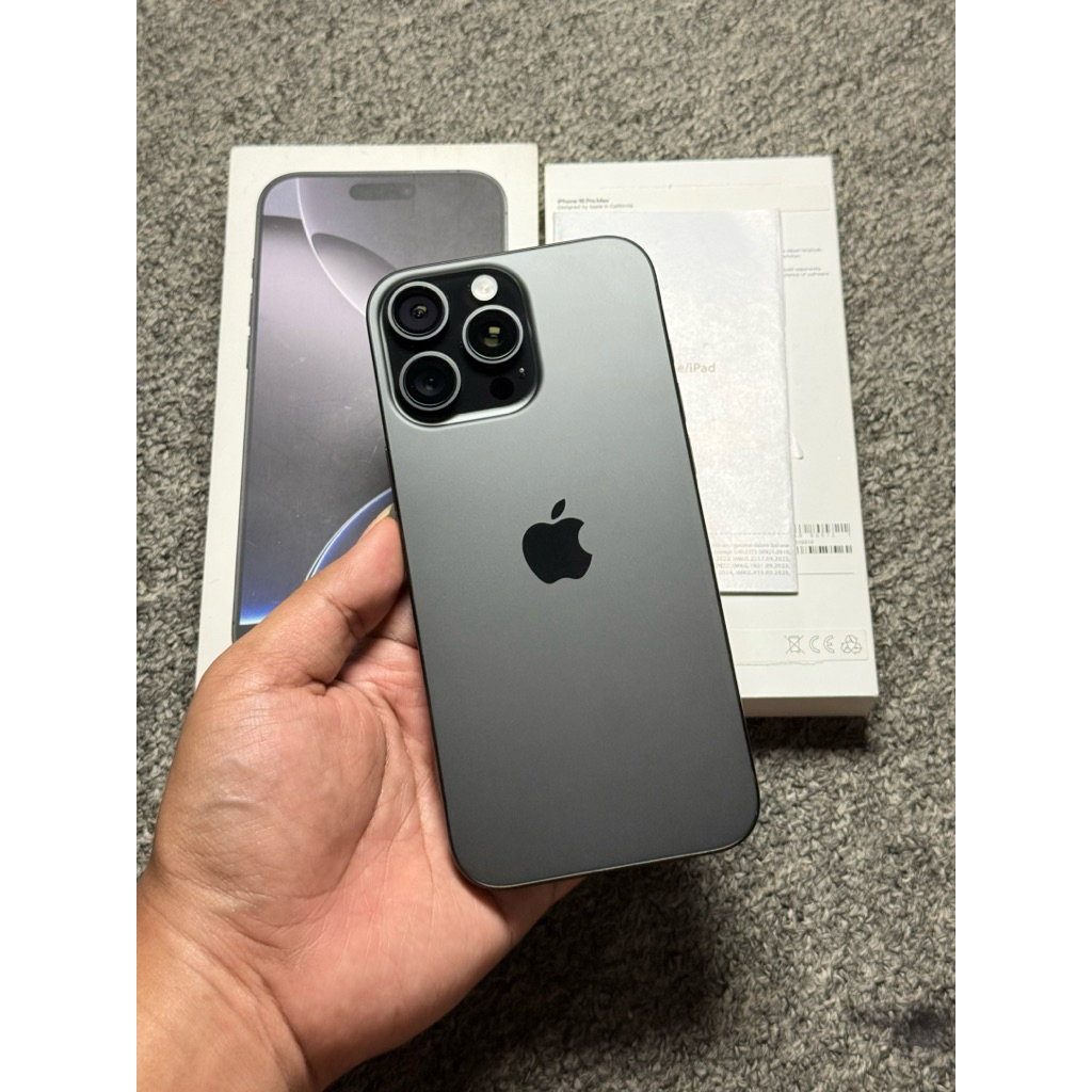 iphone 16 pro max 256gb ibox second black titanium