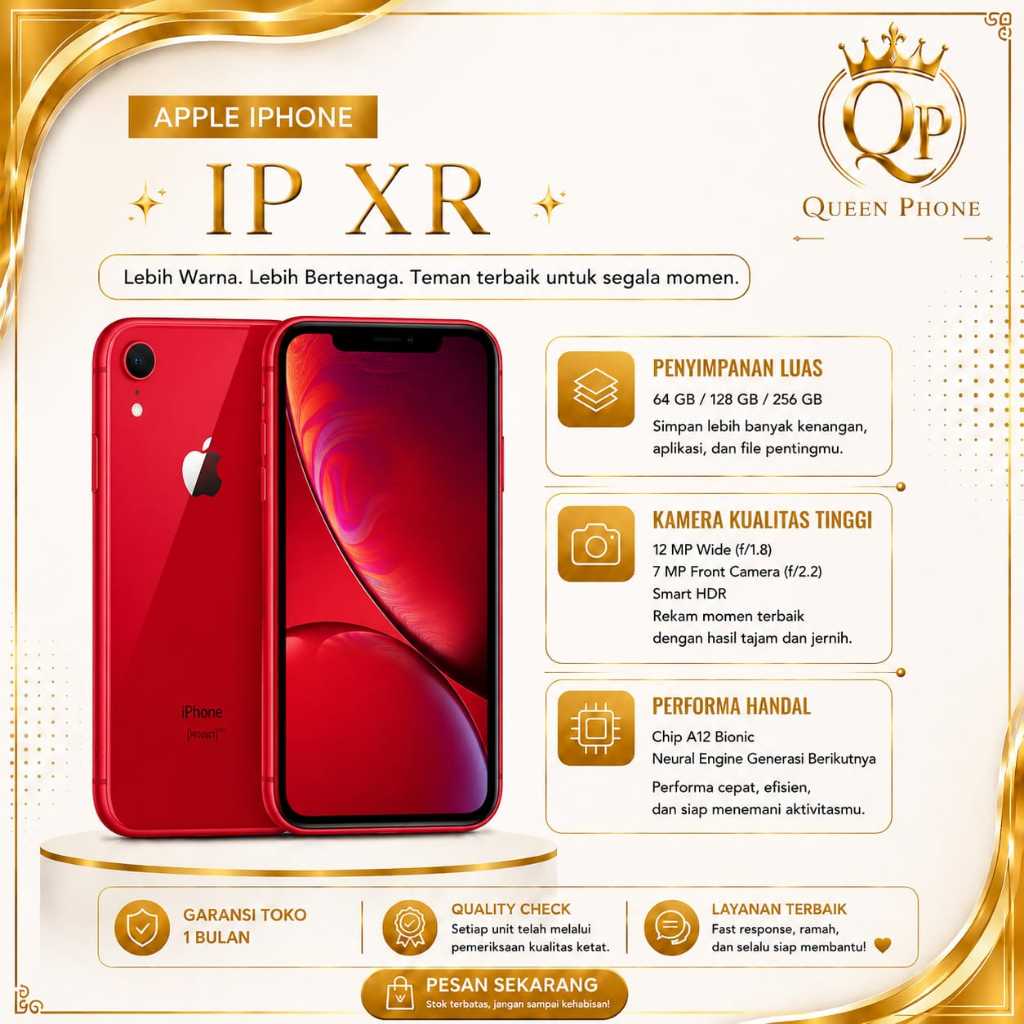IP XR 64GB/128GB SECOND LIKE NEW FULLSET NO MINUS