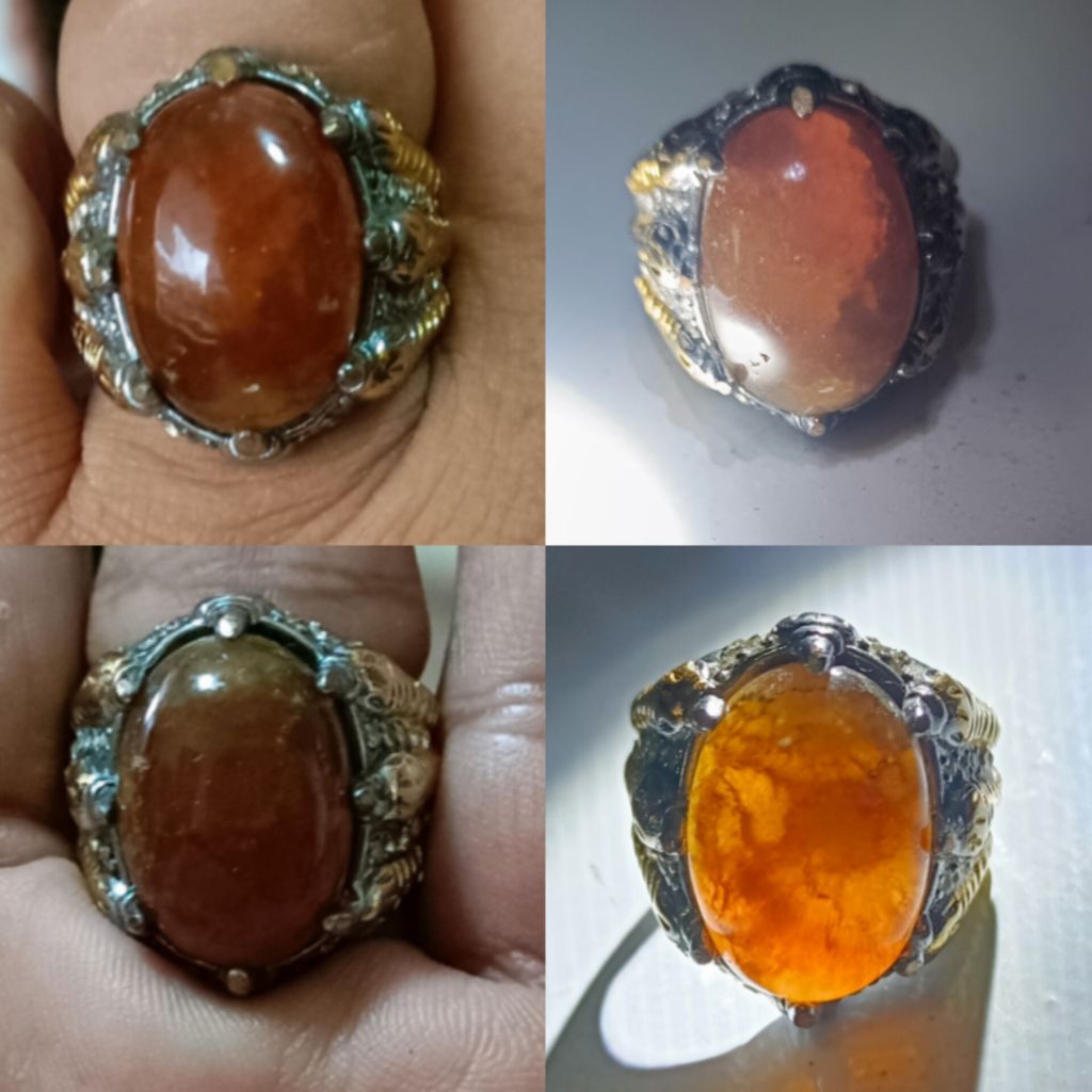 Natural ManiGajah Madu - MG Manii Gajah Honey Calcite Sangiran Sragen - Asli No Treatment