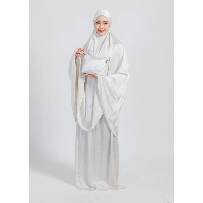 ELZATTA MUKENA SATIN PREMIUM MOTIF MONOGRAM ELZATTA MUKENA SATIN L RING MONOGRAM