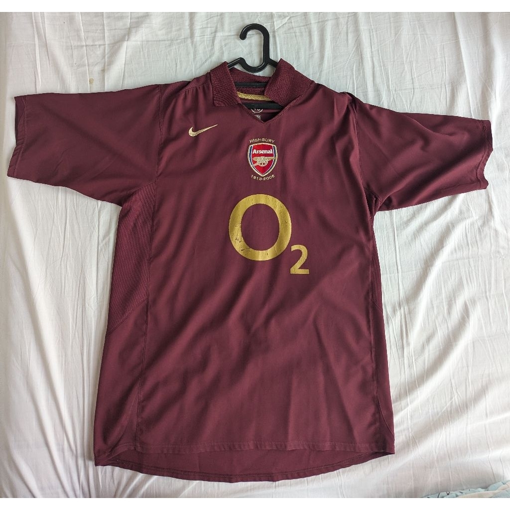 Arsenal Maroon 2005/2006 size L #Pires original