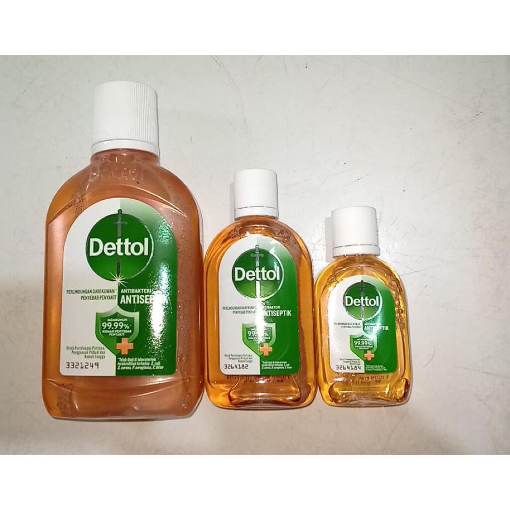 Dettol Antiseptik Cair 245ml - Membunuh 99,99% Kuman, Aman untuk Bayi, Desinfektan Serbaguna