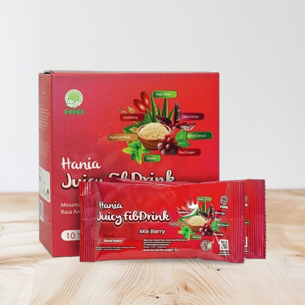 Hania Juicy Fibdrink HNI HPAI minuman kesehatan tinggi serat alami Produk ini dirancang khusus untuk
