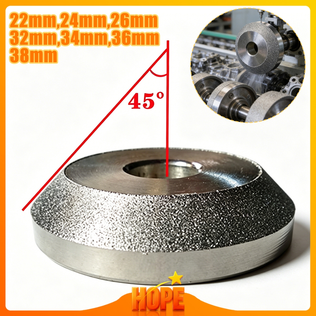 Grinding Cutter Valve Seting Klep Diamond 45 Derajat Lubang 11-12mm Valve Seat Cutter Grinding Wheel
