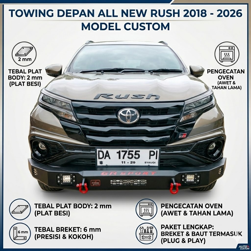 Towing Bumper Depan Mobil Toyota All New Rush 2018 Model Custom