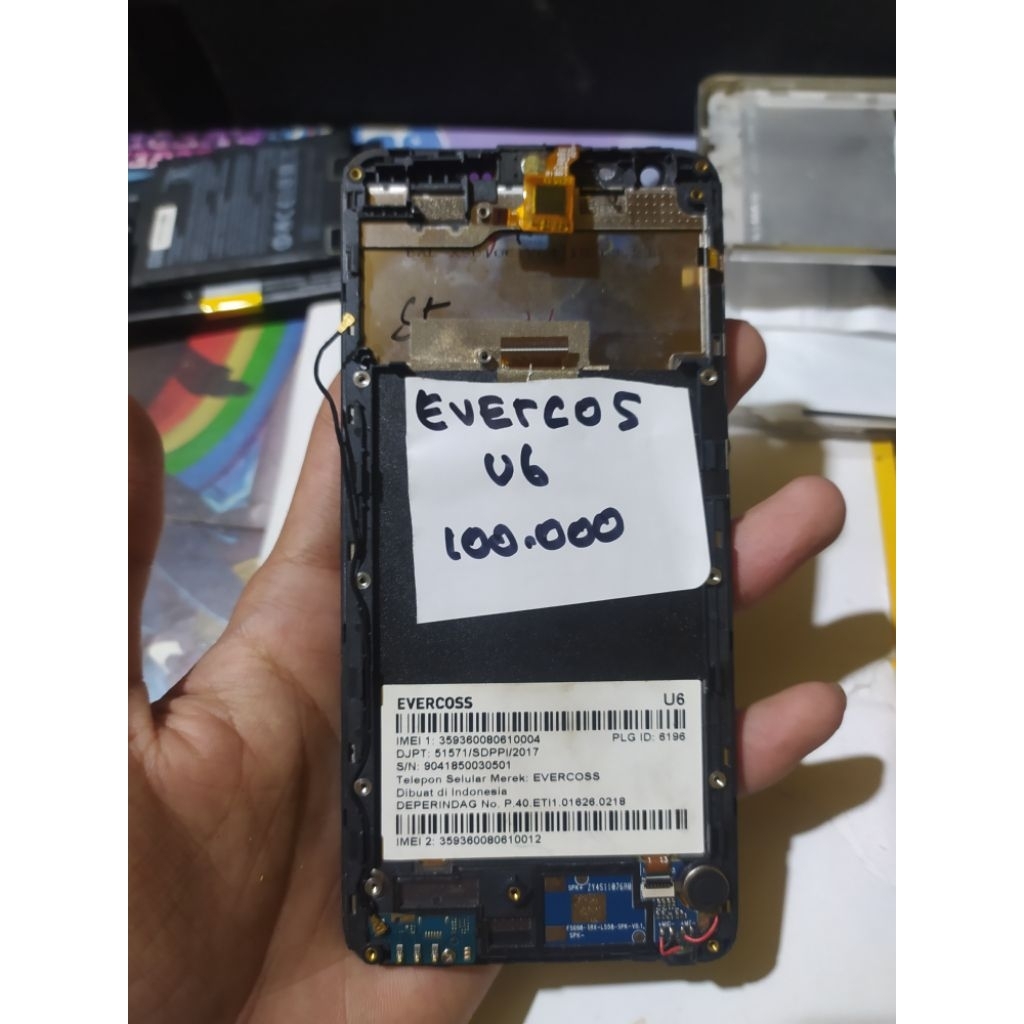 LCD Evercoss U6 Original Cabutan