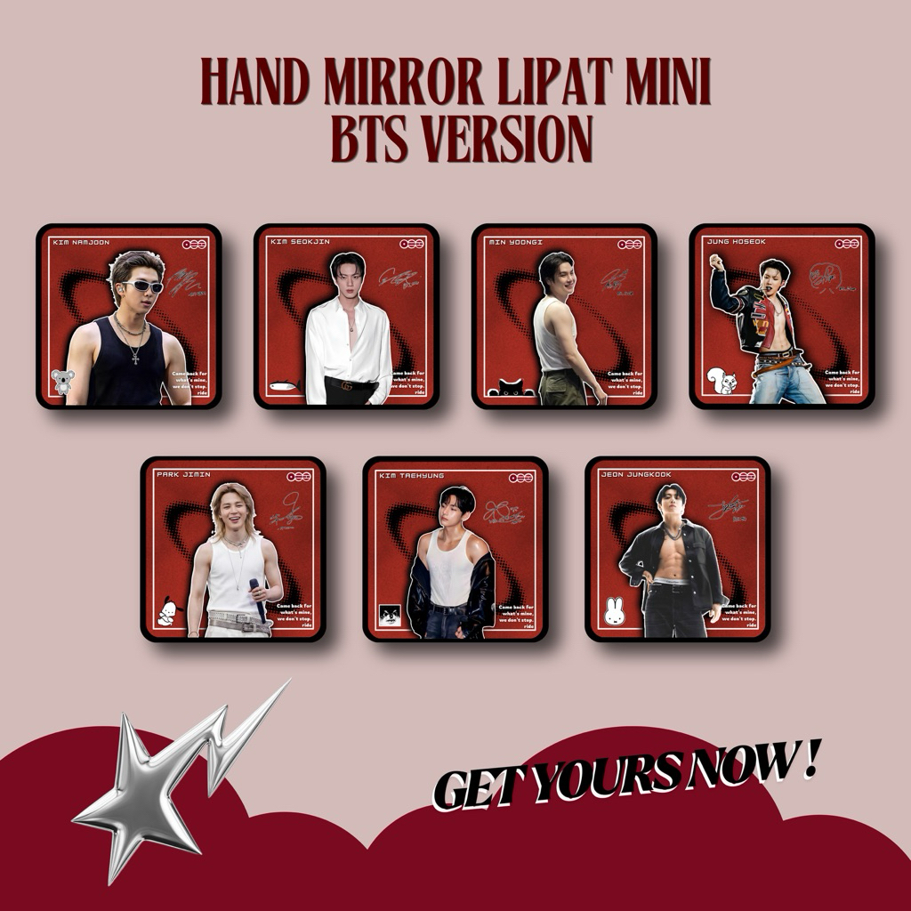 Cermin Lipat Kaca Mini Pocketable - BTS Version
