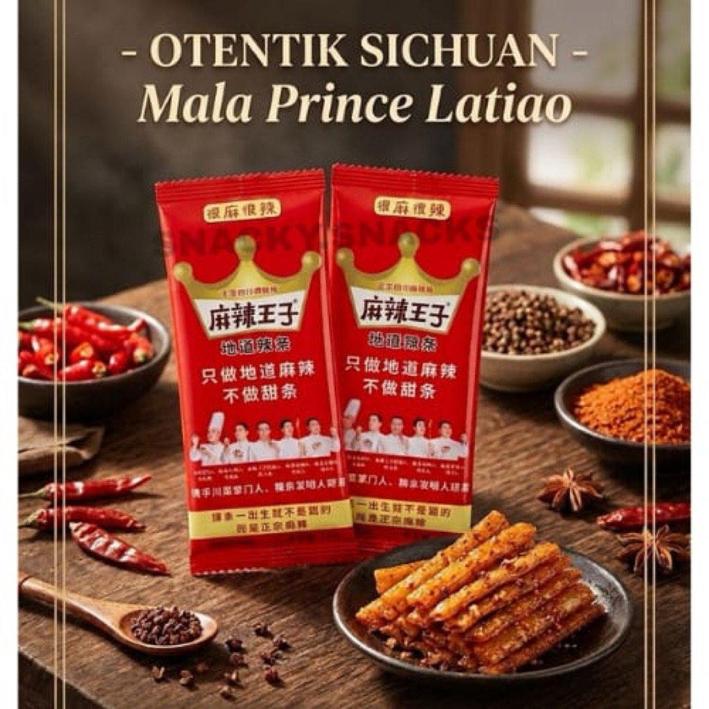 CHINA PRODUK - Latiao Mahkota Spicy Prince kecil