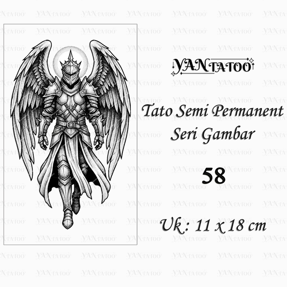 YanTatoo - Stiker Tato Semi Permanen Tahan Lama Seri Gambar 58