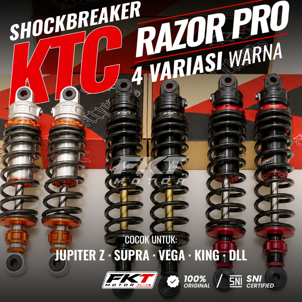 Shockbreaker KTC Razor Pro 280mm 320mm 340mm Untuk Supra Vega Jupiter RX King