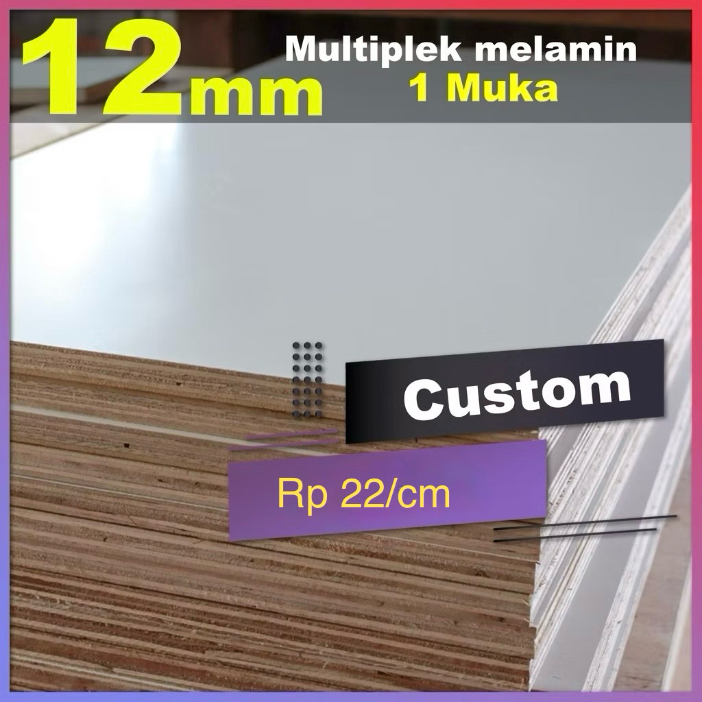 multiplek 12mm melamin custom potongan  doff