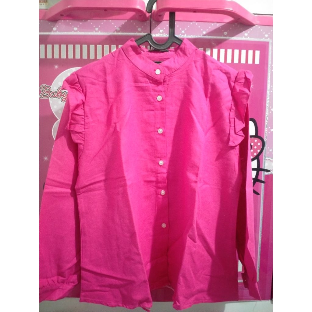 Blouse Ruffle Pink (Prelove)
