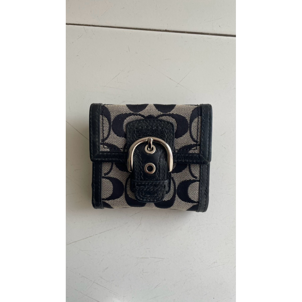 Dompet vintage coach/ wallet rare item/ signature black