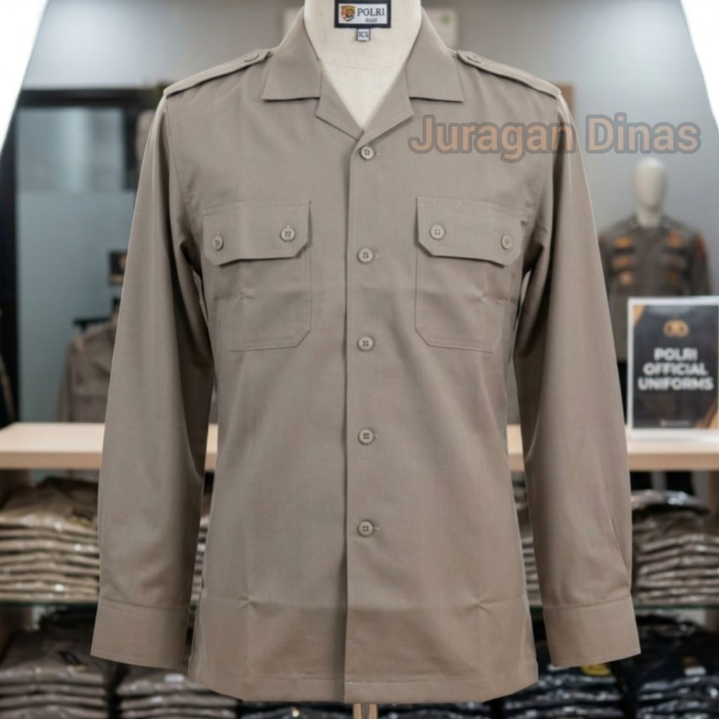 ATASAN PDHsus Jatah POLRI/ SERAGAM PDH LANTAS / BAJU PDLSUS JATAH POLRI / BAJU PDH POLRI LENGAN PANJ