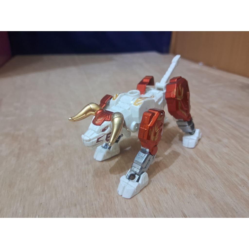 Mainan Figure Robot Zord Banteng Alloy Beast Glory Aliance Figure Artikulasi Hewan Bison Berubah