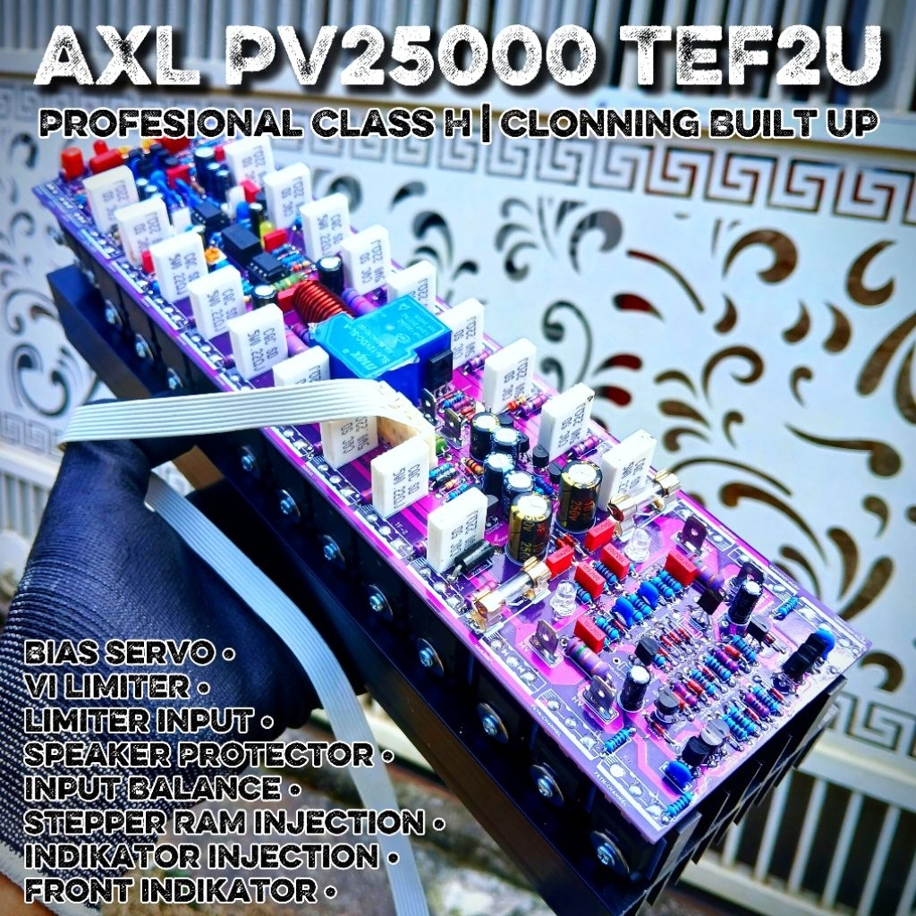 Driver AXL PV25000 TEF 2U | Class H | Profesional Driver Amplifier | Clonning Built up