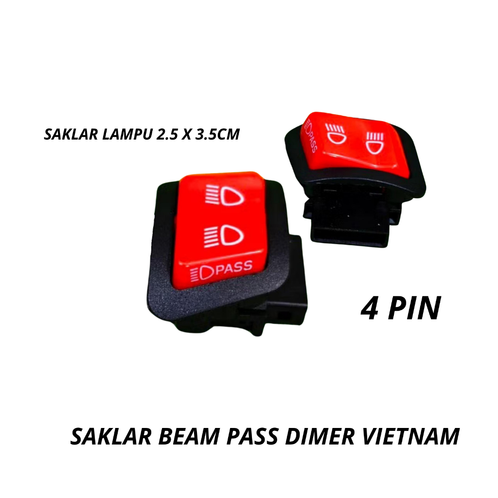 saklar pass beam 4 pin tombol pass beam vietnam merah