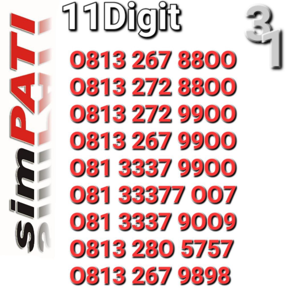 Nomor simpati 11digit 888x - 78887