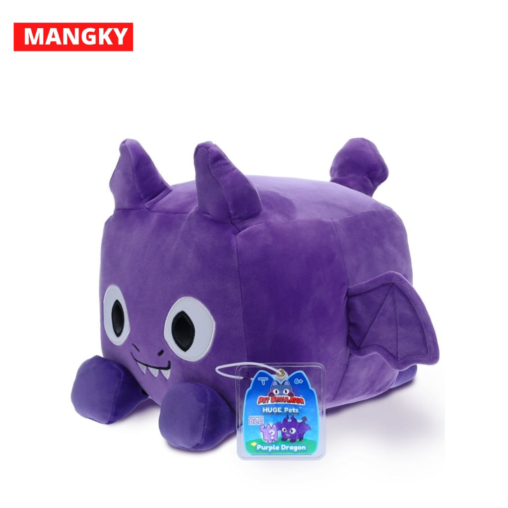 PET SIMULATOR - Purple Dragon HUGE Pet Plush (8.5" Tall, Series 1)