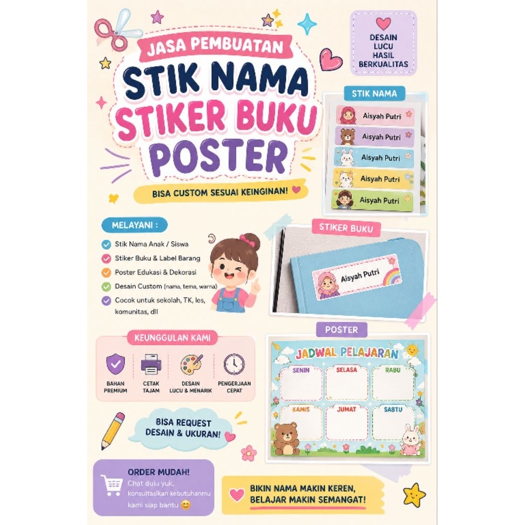 JASA DESAIN LOGO, POSTER, BANNER, STIKER
