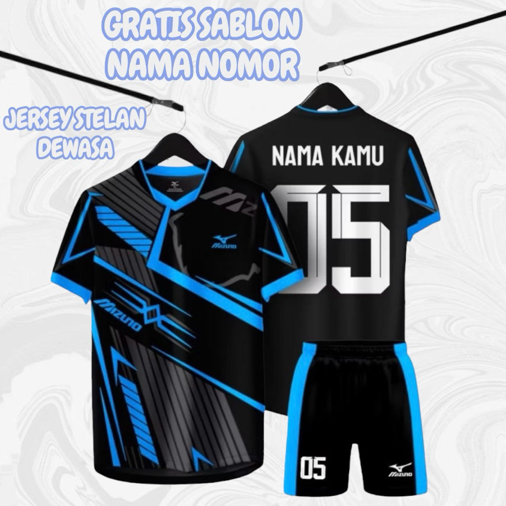 FREE SABLON NAMA NOMOR Jersey Bola Futsal Stelan Dewasa