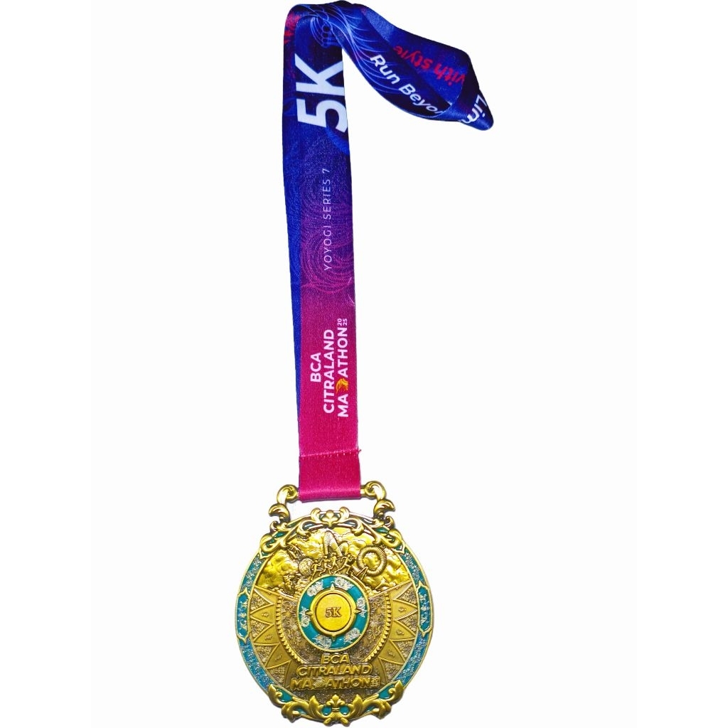 Medali Finisher Running Event Lari BCA Citraland Marathon 2025 - Citmar 5K - Spin Medal