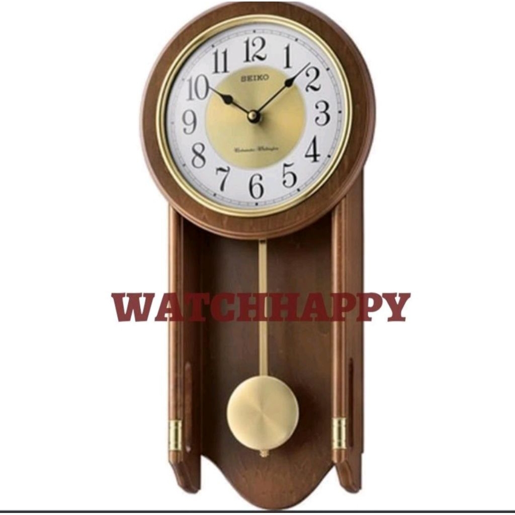 WATCHHAPPY Wooden Wallls Clock SEIKO ORIGINAL QXH073B Pendulum QXH073