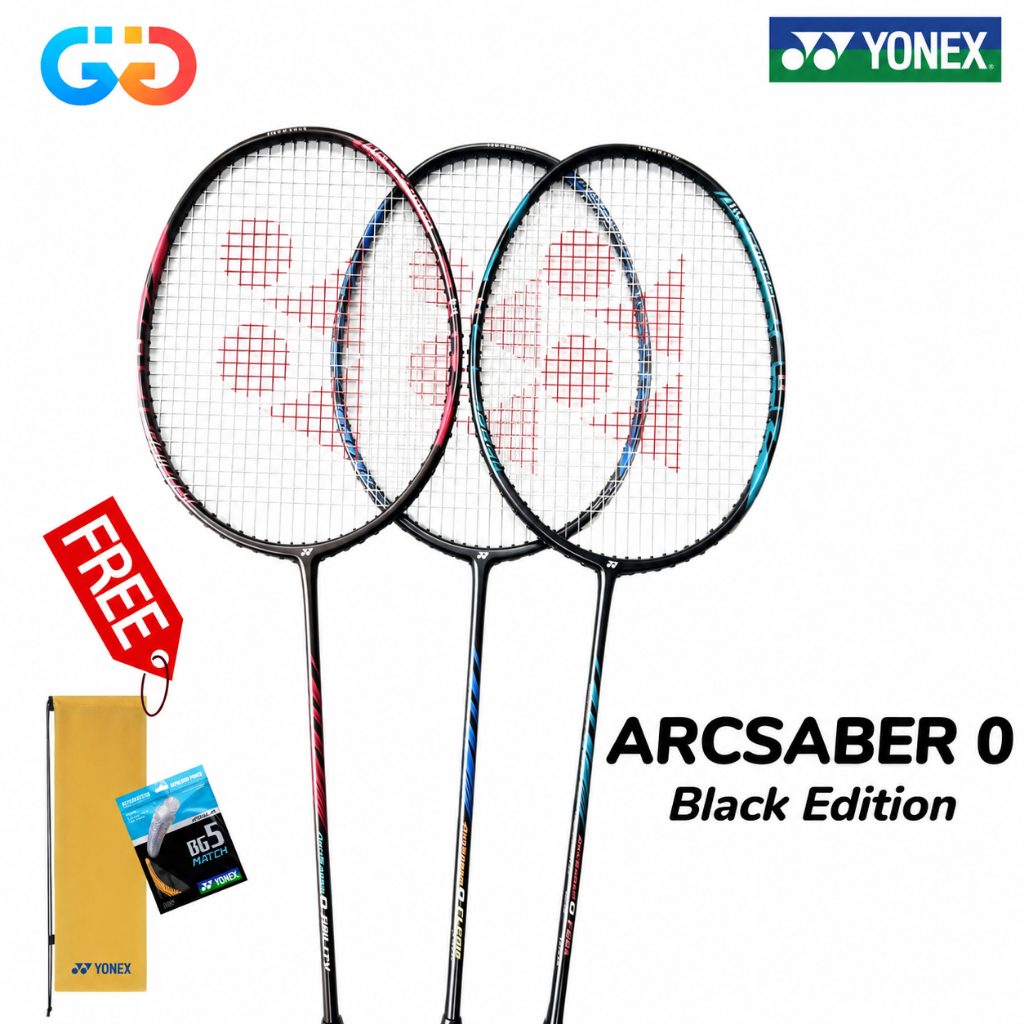 Yonex Raket Badminton Arcsaber 0 Black Edition - ORIGINAL