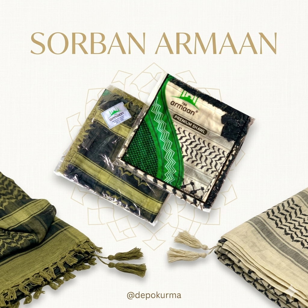 Sorban Almas Arafat Merah Putih / Sorban Arab Saudi Palestina