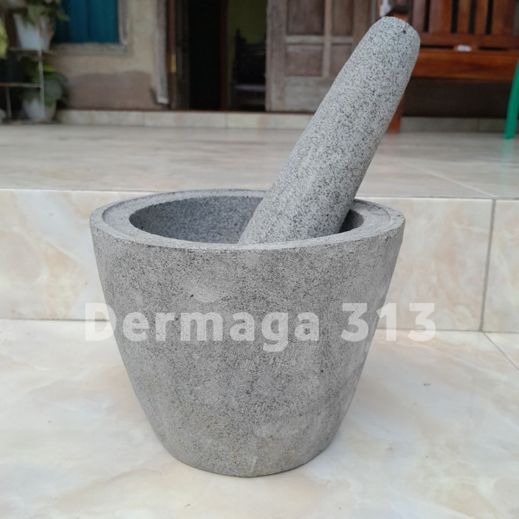 Lumpang Batu Asli 20cm - Lesung Batu Asli 20cm