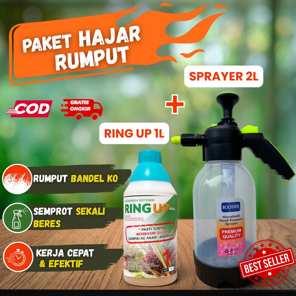 Hand Sprayer Transparan Booster ukuran 2 Ltr Alat Semprot Transparan untuk Burung Bunga dan Tanaman.