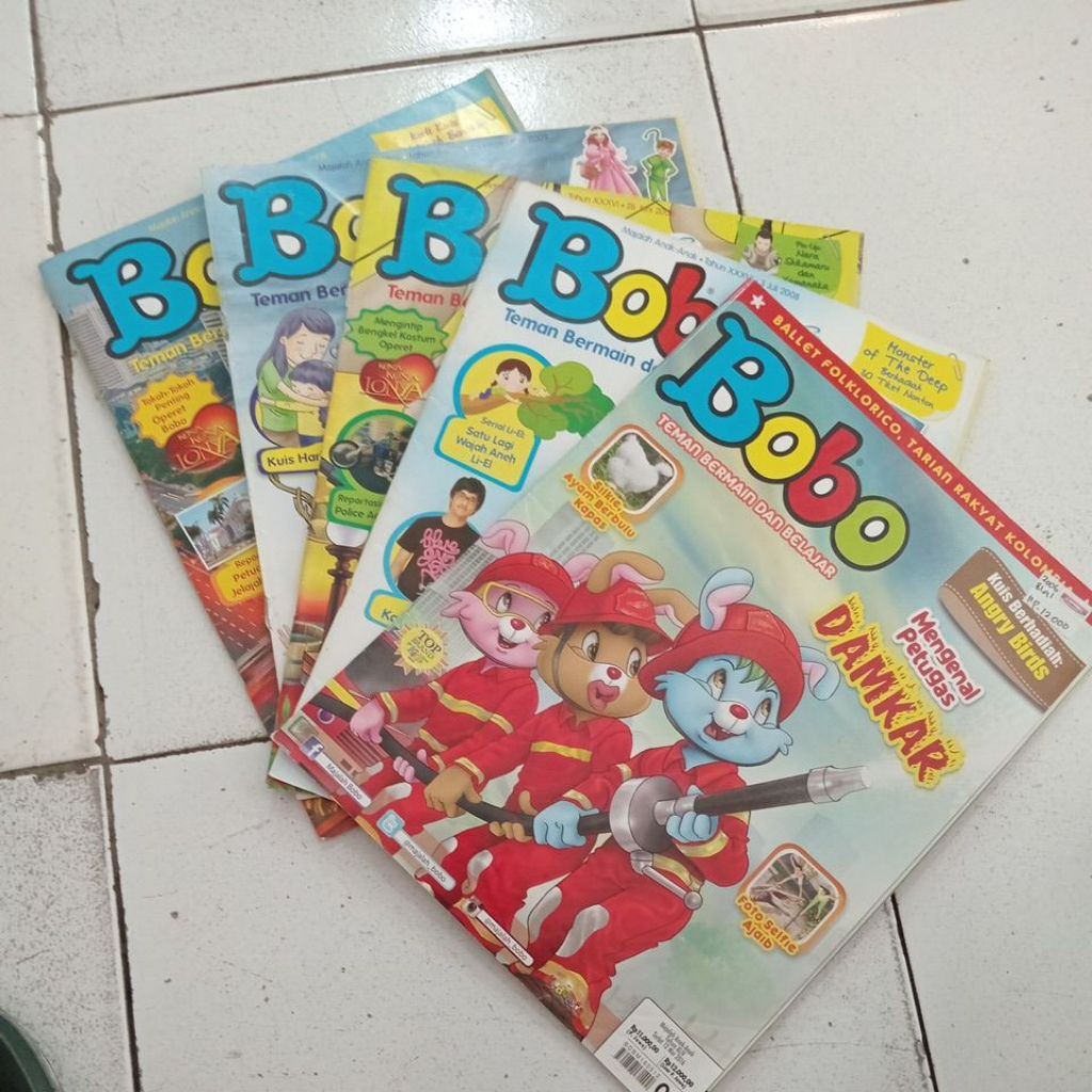 5 MAJALAH BOBO 23.000 TAHUN 2008 BUKU BEKAS