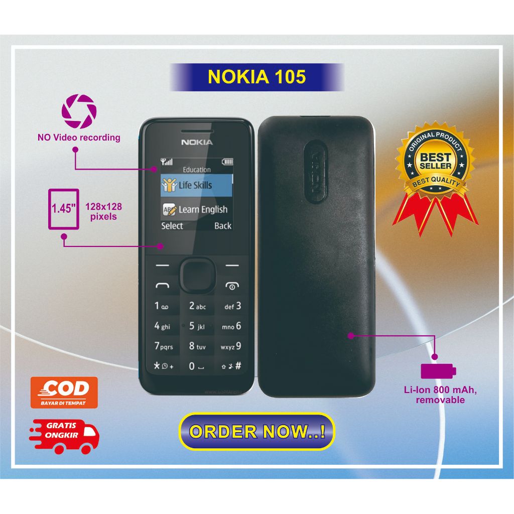 HP NOKIA 105 Normal second siap pakai