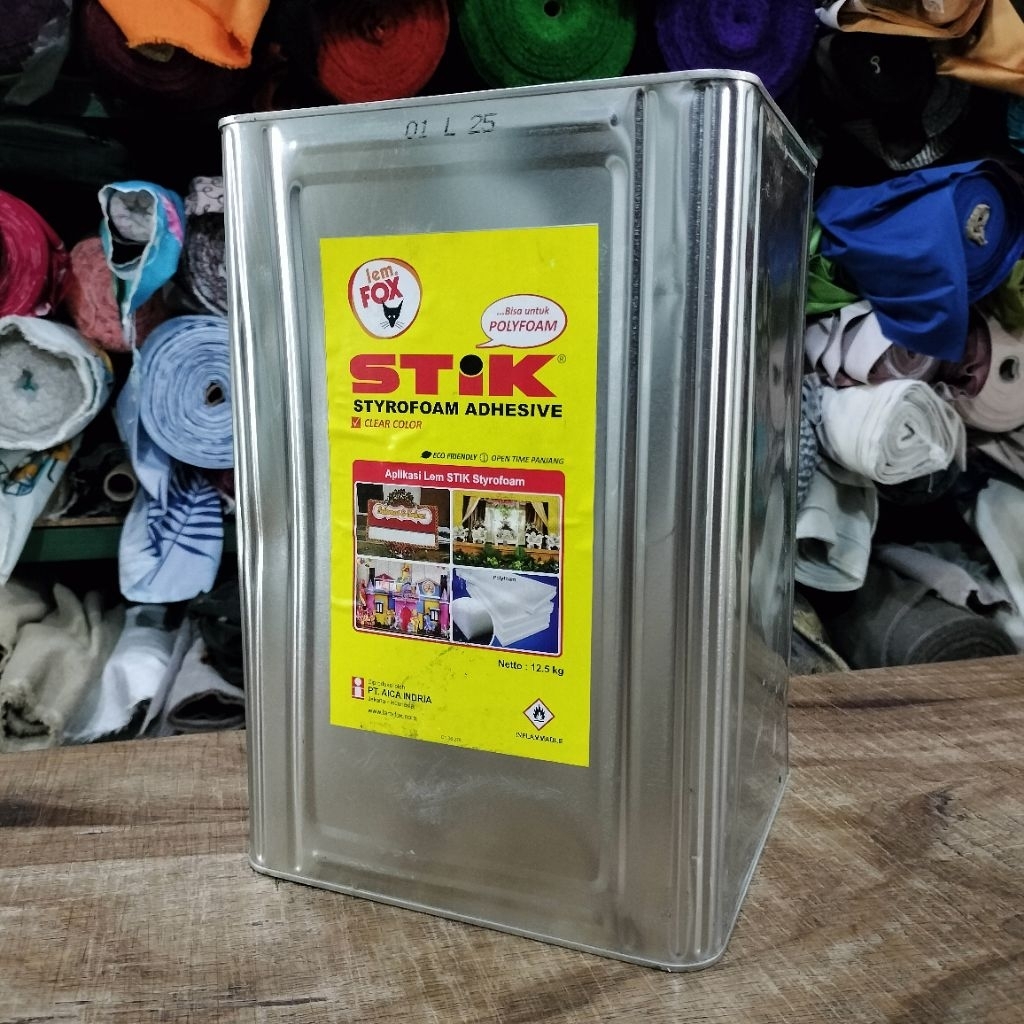 ORIGINAL LEM FOX STIK BLEK BLEG 12.5Kg Netto STYROFOAM POLYFOAM ADHESIVE LEM STEROFOAM POLYFOAM SERB