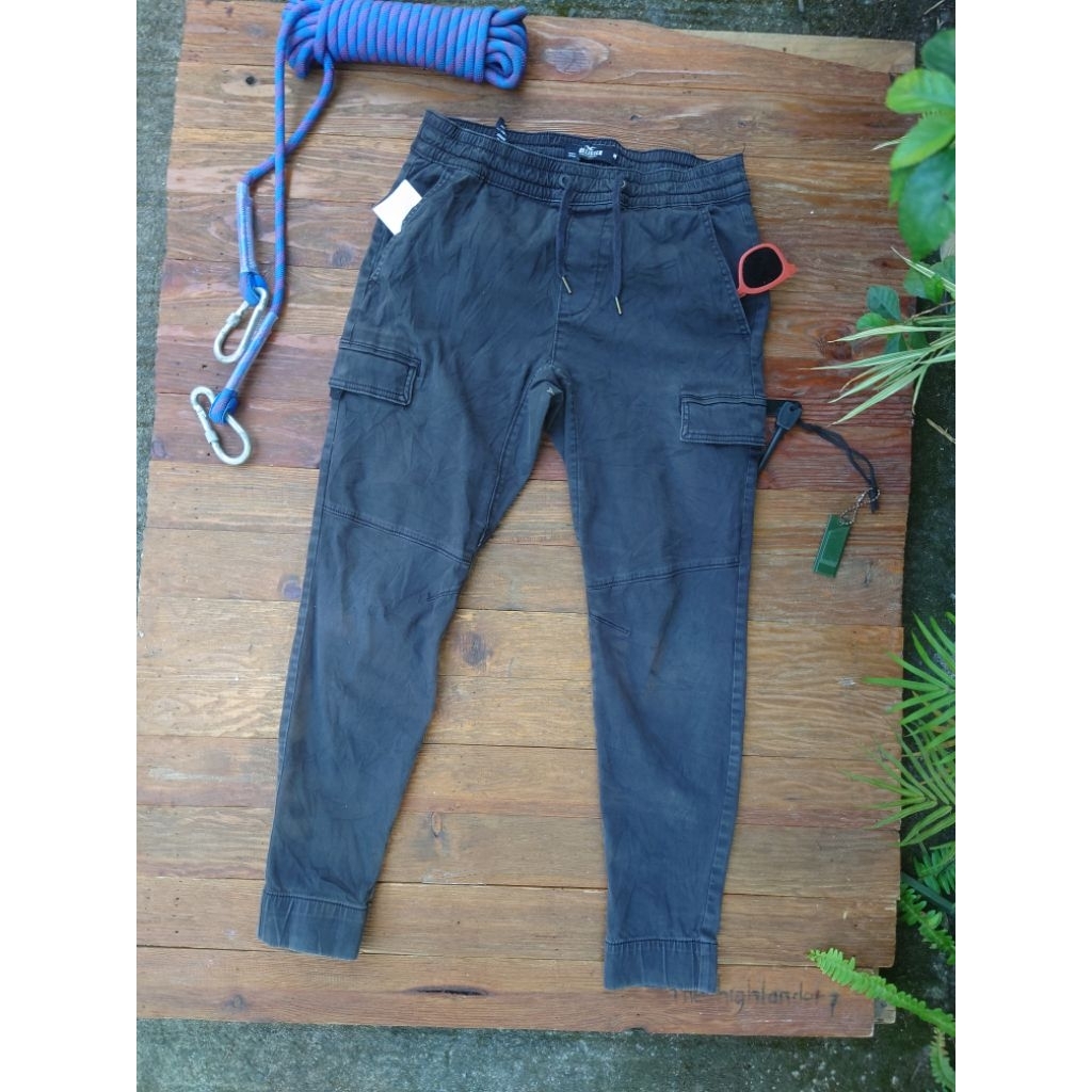 celana cargo jogger Stretch hollister